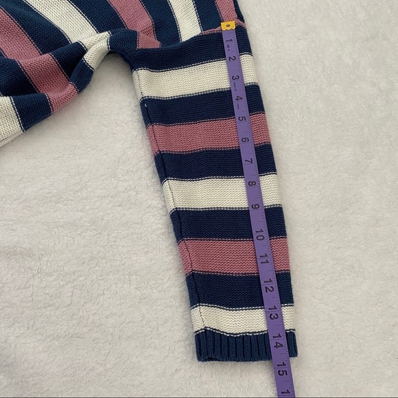 Eddie Bauer Knit Striped 3/4 Sleeves Women Sweater - Picture 9 of 11